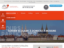 Tablet Screenshot of moulins.abc-coursparticuliers.com